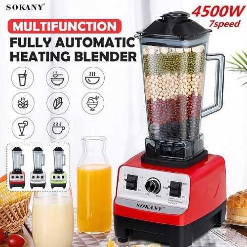 Sokany 4500 WATTS MULTIFUNCTION COMMERCIAL HEAVY DUTY BLENDER -2L