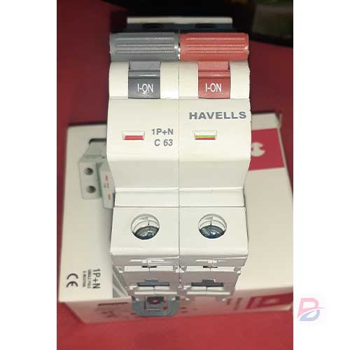 Double pole Havels 63Amps/100Amps Circuit Breaker