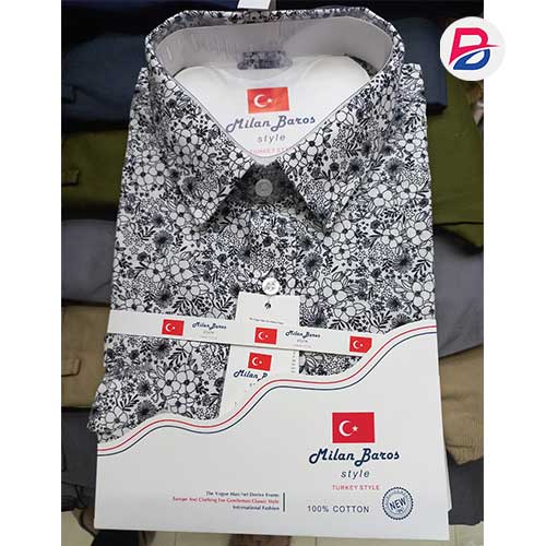 Men's Casual Printed Floral - White