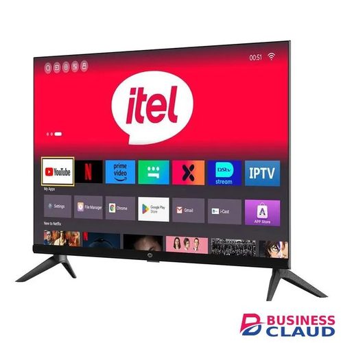 itel TV 32 inches QLED Smart TV, Frameless, Bluetooth, Android14, Wifi, Digital, Netflix, YouTube, Prime, 32" television (1 year warranty SMART TV + 6 FREE GIFTS warranty in Upper-hill
