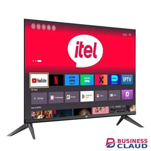itel TV 32 inches QLED Smart TV, Frameless, Bluetooth, Android14, Wifi, Digital, Netflix, YouTube, Prime, 32" television (1 year warranty SMART TV + 6 FREE GIFTS warranty in Upper-hill