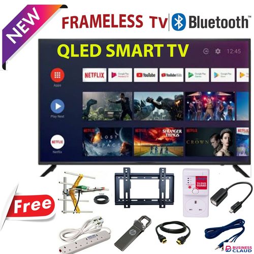 Free VITRON 32" Inch QLED Smart Android 14.0 BLUETOOTH-ENABLED FRAMELESS TV Inbuilt Decoder HDMI,USB,VGA,Netflix,Youtube,Playstore,14 Months Warranty+8 FREE GIFTS Design in Upper-hill