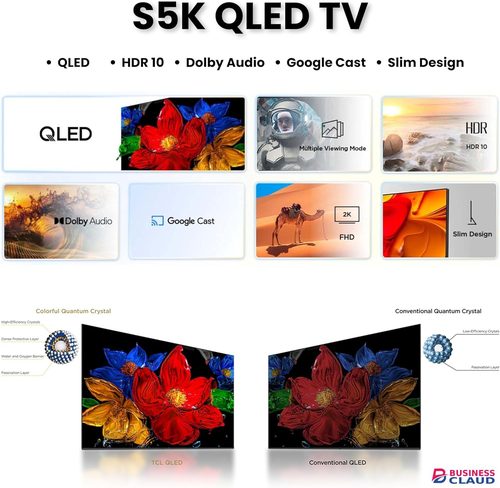 Free VITRON HTC3288QS - 32" Inch ,QLED BLUETOOTH-ENABLED,FRAMELESS Smart Android 11.0 TV Inbuilt WIFI HDMIS,USB,Netflix,Youtube,Playstore Television in Upper-hill