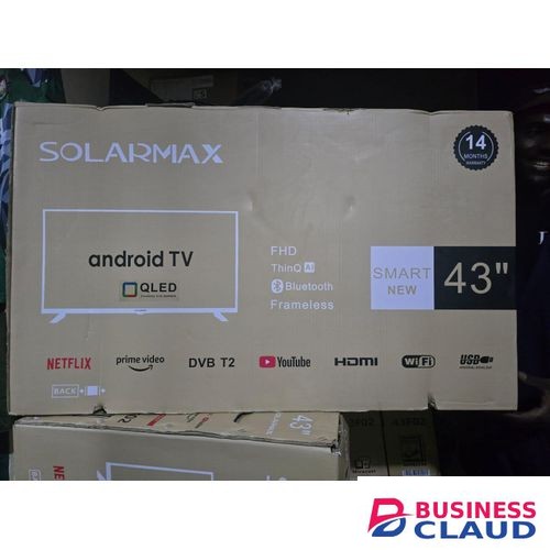 Free Solarmax 43" Inch Bluetooth Enabled FHD Frameless Smart Android TV Netflix Youtube Inbuilt Decoder warranty in Upper-hill
