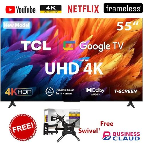 New TCL 55" Inch 4K ULTRA HD 55V6C Smart TV with Google 55V6C, 2025Model Dolby Vision, Atmos, HDR Pro+, Game Accelerator Enhanced Gaming, Voice Control in Kahawa-wendani
