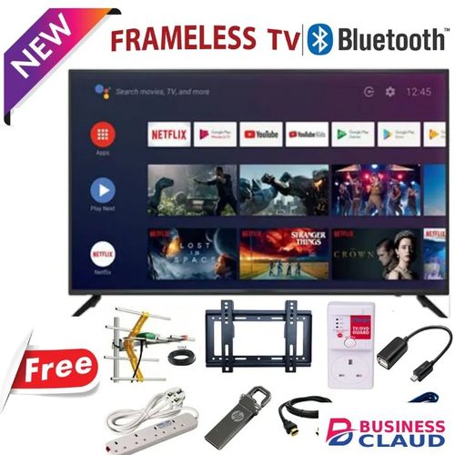 Local Free VITRON 32" INCH QLED BLUETOOTH-ENABLED,FRAMELESS Smart Android 11.0 TV Inbuilt Decoder HDMI,USB,Netflix,Youtube, APPSTORE 14 MONTHS WARRANTY+FREE AERIAL+BRACKET+POWER GUARD warranty in Upper-hill
