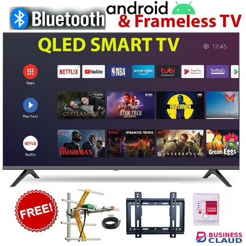 Local Free VITRON 32" INCH QLED BLUETOOTH-ENABLED,FRAMELESS Smart Android 11.0 TV Inbuilt Decoder HDMI,USB,Netflix,Youtube, APPSTORE 14 MONTHS WARRANTY+FREE AERIAL+BRACKET+POWER GUARD warranty in Upper-hill
