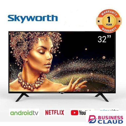 Free Skyworth 32"inch Frameless Television, Smart Android AI Google TV, App Store, Bluetooth Connectivity, Wi-Fi Connectivity (1 Year Warranty) + Free Bracket+Extension warranty in Upper-hill