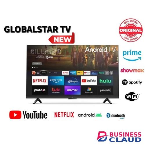 Free Globalstar Tv 55"INCH 55UK FRAMELESS SMART ANROID & DIGITAL TELEVISION, BLUEOOTH ENABLED TV, NETFLIX, YOUTUBE, APP STORE, FACEBOOK WATCH, PRIMEVIDEO,WIFI CONECTIVITY,,MULTIPLE USB&HDMI PORTS warranty in Upper-hill
