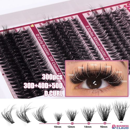 270pcs/300pcs Segmented false eyelash set, large capacity dense single cluster of false eyelashes（30D/40D/50D/60D/80D/100D） in Kenya-premium-incense-scent