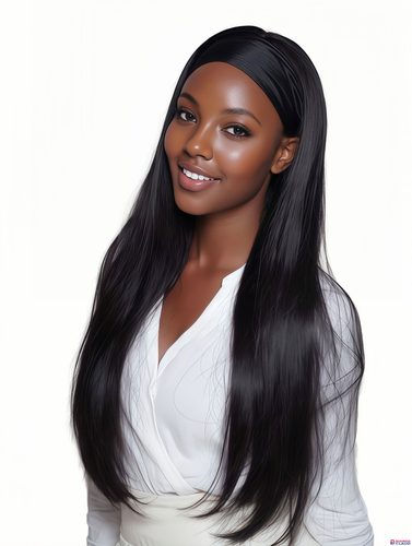 Synthetic Long Straight Synthetic Wigs with headband - 24 Inch Black | Natural Look Soft and shiny (African Women, Quick Install, Birthday Gift,Lightweight) in Kenya-premium-incense-scent