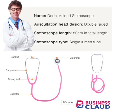 Double Head Stethoscope Professional Cardiology Stethoscope Doctor Medical Equipment Student Vet Nurse Devices Accessorie Kit