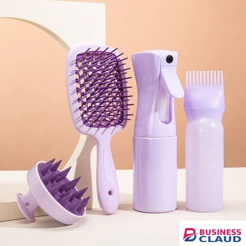 4Pcs Silicone Scalp Massage Comb Detangling Hair Brush Hairdressing Hair Dye Applicator Bottle Spray Bottle Barber Styling Tools in Kenya-premium-incense-scent