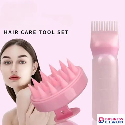 4Pcs Silicone Scalp Massage Comb Detangling Hair Brush Hairdressing Hair Dye Applicator Bottle Spray Bottle Barber Styling Tools in Kenya-premium-incense-scent