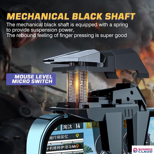 Mobile Game Triggers for iPhone/Android, Shooting Sensitive Controllers, Joystick Aiming & Shooting Triggers, for PUBG, COD, Fortnite, Zero Lag, 6 Finger Gamepads - High Sensitivity. in Cables-led-light-flashlight