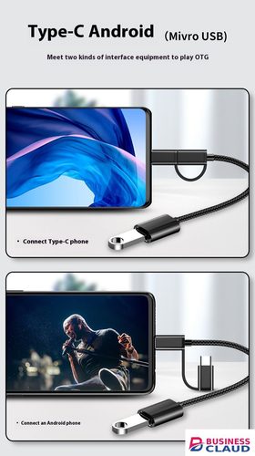 2 In 1 OTG Adapters Multi-port Adapter Cable Android Type-C Cable USB Flash Drive Suitable For Mobile Phones, Computers And TabletsMobile Phone Adapter USB 3.0 Adapter USB Data Cable in 1-otg-adapters-multi-port-adapter-cable-android-type-c-cable-usb-flash-drive-suitable-for-mobil