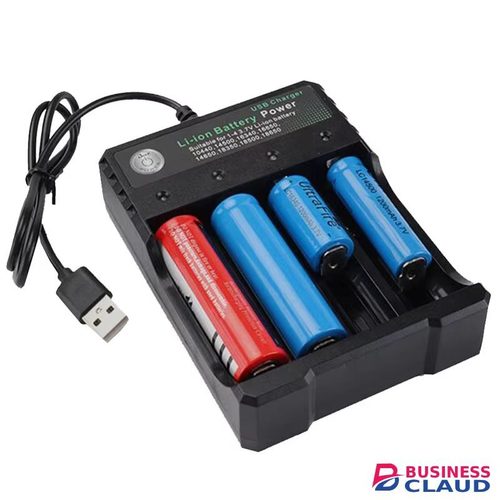 18650 Battery Charger Black 1 2 4 Slots AC 110V 220V Dual For 18650 Charging 3.7V Rechargeable Lithium Battery 4 Ports Charger in Built-charging-cable-and-22-5w-fast-charging