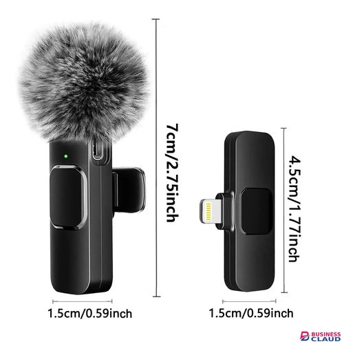 Type-C /ios Wireless Lavalier Microphones Portable Audio Video Recording Mini Mic for Phone Live Broadcast Video Gaming Microphone