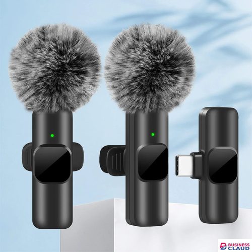 Portable Type-C /ios Wireless Lavalier Microphones Portable Audio Video Recording Mini Mic for Phone Live Broadcast Video Gaming Microphone in Cables-led-light-flashlight