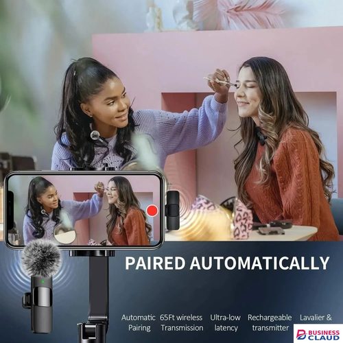 Portable Type-C /ios Wireless Lavalier Microphones Portable Audio Video Recording Mini Mic for Phone Live Broadcast Video Gaming Microphone in Cables-led-light-flashlight