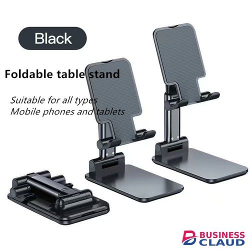 Mobile phone holder Universal Desktop Mobile Phone Holder Stand For Phone/Pad/tablet Adjustable Phone Holder Tablet Foldable Table Cell Phone Desk Stand Holder in Usb-cable-black