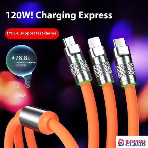 Jike Charger cable Usb cable data cable three-in-one charging cable one-to-three 120W super fast charging geek cable suitable for TYPE-C in One-charging-cable-one-to-three-120w-super-fast-cha