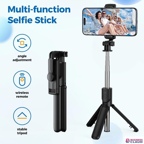 PAFEL R1/R1S Bluetooth selfie stick 3in1 phones tripod stand fill light telescopic selfie stick wireless remote control tripod Bluetooth live streaming mobile phone stands in Built-charging-cable-and-22-5w-fast-charging