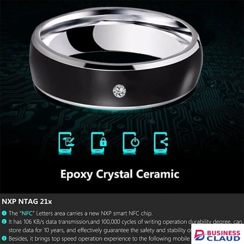 Fashion NFC Smart Ring Intelligent Wear Connect Android Phone Equipment Ring Waterproof Multifunction Magic NFC Finger Ring in Cables-led-light-flashlight