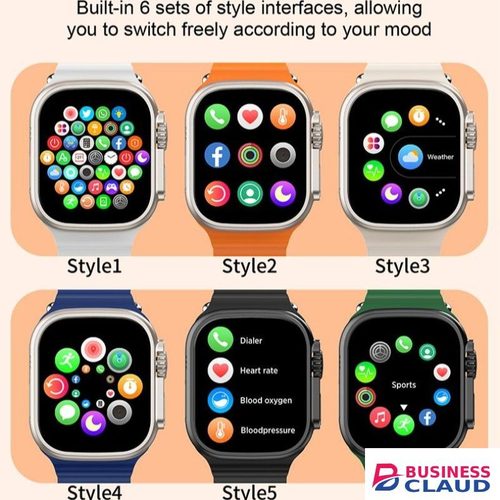 I20 Ultra Max Smart Watch Ultra 10 In 1 Waterproof 7 Straps + Protective Case + Earphones Men Women 49MM Bluetooth Call Heart Rate Wireless Charging Fitness Bracelet Smartwatch Set