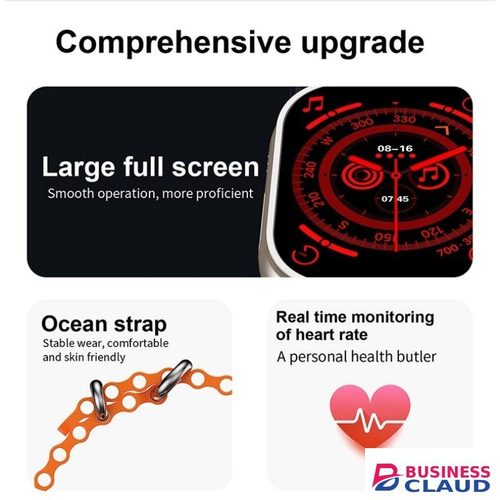 I20 Ultra Max Smart Watch Ultra 10 In 1 Waterproof 7 Straps + Protective Case + Earphones Men Women 49MM Bluetooth Call Heart Rate Wireless Charging Fitness Bracelet Smartwatch Set in 1-waterproof-7-straps-protective-case-earphones-men-women-49mm