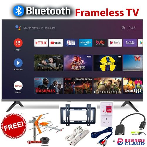 Free VITRON HTC3200S 32" FRAMELESS SMART ANDROID 11 TV – BLUETOOTH ENABLED, INBUILT WI-FI &DECODER, 1GB RAM + 8GB ROM, NETFLIX,YOUTUBE, APP STORE,3 HDMI & 2 USB PORTS – 14 MONTHS WARRANTY + 6 FREE GIFTS in Upper-hill