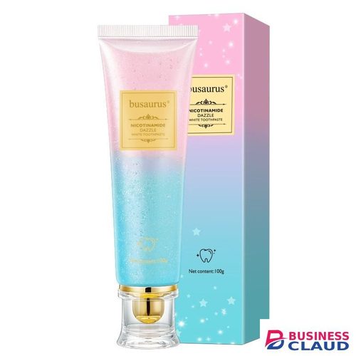 Professional Busaurus Nicotinamide Dazzle Whitening Toothpaste 100g - Blue & Pink Starry Texture, Professional Teeth Brightening, Fresh Mint Breath, Remove Stains & Oral Odor in Kenya-premium-incense-scent
