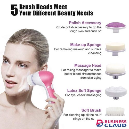 5 in 1 Face Cleansing Brush Silicone Facial Brush Deep Cleaning Pore Cleaner Face Massage Skin Care Waterproof Facial Brush in 1-face-cleansing-brush-silicone-facial-brush-deep-cleaning-pore-cleaner-face-massage-skin-care