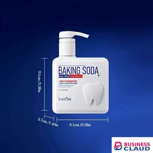 300g Deep Clean & Whitening Probiotic Toothpaste - Baking Soda Pump Dispenser for Personal Care