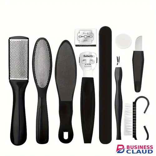 Professional 10pcs Stainless Steel Foot File Set - Professional Unscented Pedicure Tools for Dead Skin Removal and Foot Care Manicure Essentials in Kenya-premium-incense-scent
