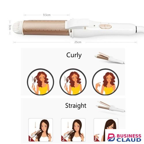 2 In 1 Curling Iron Hair Straightener Gold+6 Gifts