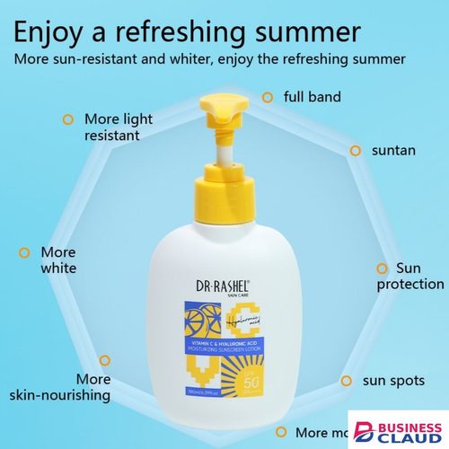 Dr. Rashel Vitamin C & Hyaluronic Moisturizing Sunscreen Lotion SPF 50 Sunblock Sun Protection Skin Care Cream Lotion in Kenya-premium-incense-scent