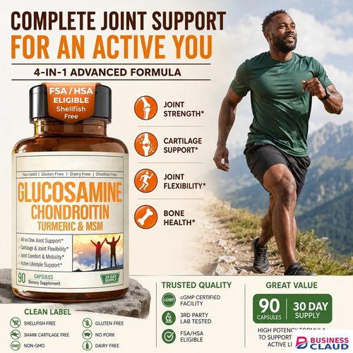 Glucosamine Chondroitin MSM Turmeric Joint Capsules 90 Pcs – 8-in-1 Formula 1500mg | Knee Elbow Bone Health | Shellfish Free Non-GMO cGMP in 1-formula-1500mg-knee-elbow-bone-hea