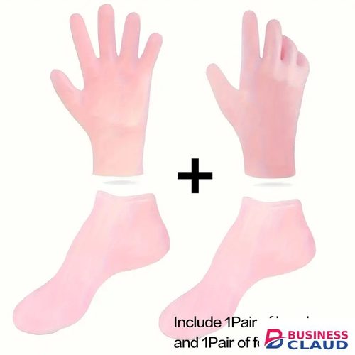 Silicone Moisturizing Gloves & Socks Set - Fragrance-Free, Hand & Foot Care for Soft Skin
