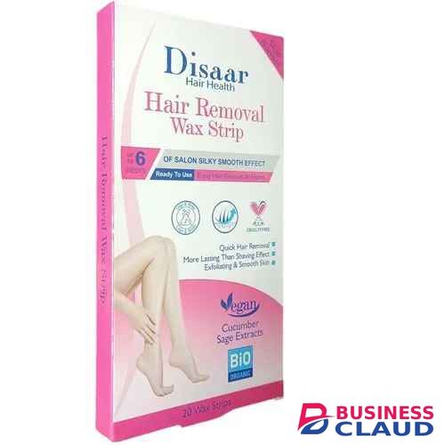 Disaar HAIR REMOVAL WAX STRIPS Skin Normal Quick Lasts 6 Weeks CUCUMBER SAGE EXTRACTS VEGAN Ready to Use jm