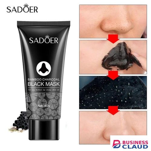 Sadoer Black Heads Face Mask, Face Peeling Mask, Bamboo Charcoal Face Peeling Mask, Removes Black Heads, Clearing Pores, Cleansing and Removing excessive Oil Blocking Pores, Can Apply Vitamin C After