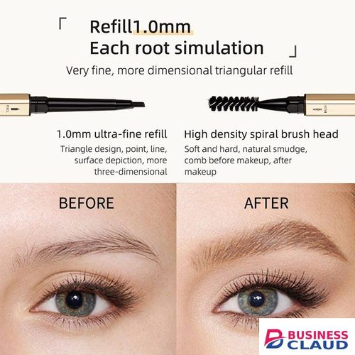 Professional Double Head Eyebrow Pencil Super Fine Natural Long Lasting Waterproof Professional Brow Pen Eye Makeup Tattoo Eyebrow Pencil Brow Tattoo Pen Paint Makeup Eyebrows in Promotio