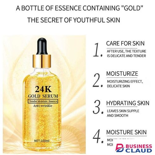 [Promotion] 100ml 24k Gold Hyaluronic Acid Nicotinamide Face Serum Anti Aging Facial Lifting Collagen Essence Skin Care Whitening Serum