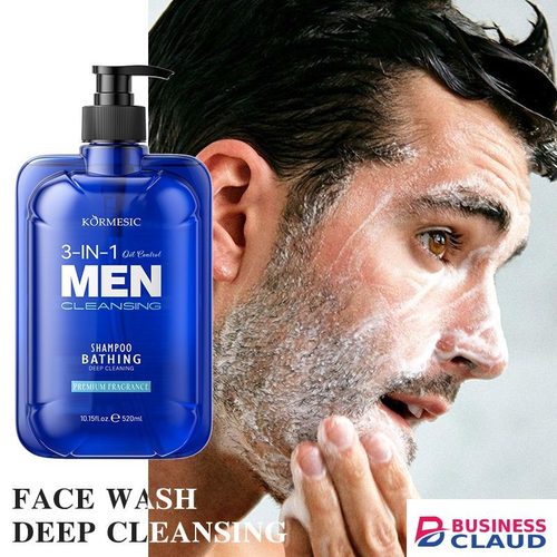 520ml Men's 3-in-1 Shower Gel, Shampoo & Face Wash | Multi-Purpose Body Wash with Micron-Level Foam to Eliminate Stickiness & Sweat Odor for Soft, Smooth Skin Oil control in 1-shower-gel-shampoo-face-wash-multi-purpose-body-wash-with-micron-level-foam-to-el