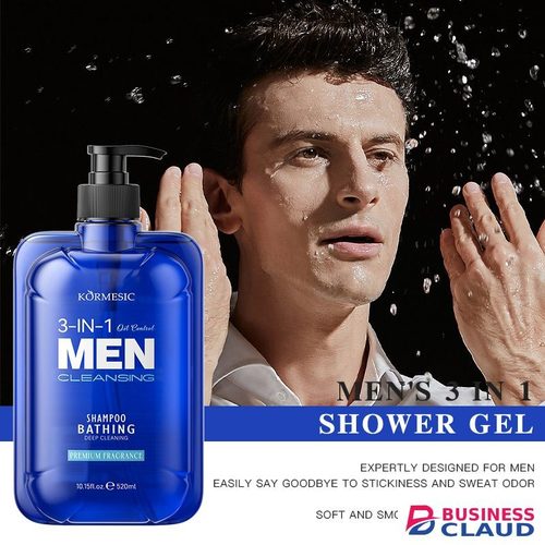 520ml Men's 3-in-1 Shower Gel, Shampoo & Face Wash | Multi-Purpose Body Wash with Micron-Level Foam to Eliminate Stickiness & Sweat Odor for Soft, Smooth Skin Oil control in 1-shower-gel-shampoo-face-wash-multi-purpose-body-wash-with-micron-level-foam-to-el