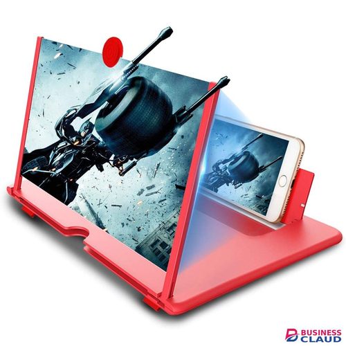 1pc ZoomPlus 12" Screen Magnifier,3D HD Mobile Phone Magnifier Projector Screen Enlarger for Movies, Videos, and Gaming,Foldable Cell Phone Stand with Screen Amplifier,Supports All Smartphones