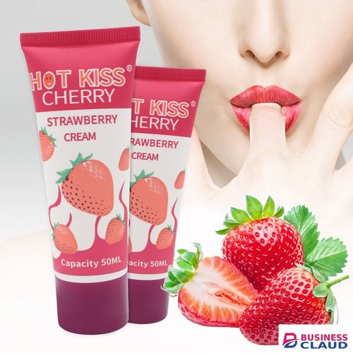 Sex Lubricant Water Based Sex Lube Oil Long Lasting Lubricant Edible Fruit Flavor Massage Body 50ml Oil Anal Gel Adult Toys for Sex for Women Men Strawberry Flavor - Hot Kiss -