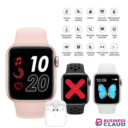RichRipple T55 Pro Max 2 in 1 Smart Watch&Earphones Men Women Bluetooth Calling Blood Pressure Heart Rate Monitor Sports Fitness Bracelet Smartwatch+Free Gift Bluetooth Earphone in 1-smart-watch-earphones-men-women-bluetooth-calling-blood-pressure-heart