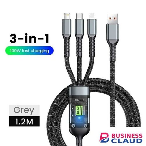 3-in-1 100W 5A Fast Charging USB To Type-C Micro Fast Charger Cable For iPhone 14 13 Samsung Xiaomi Huawei iPhone 14 13 in 1-100w-5a-fast-charging-usb-to-type-c-micro-fast-charger-cable-for-iphone-14-13-samsung-xiaomi