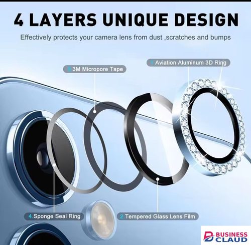 Samsung Galaxy A16 4G/5G 3-Piece Diamond metal Ring Camera Lens Protector